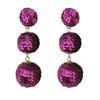 Pendientes de Aro con Colgante de Lentejuelas Platinum Card Pendientes Colgantes de Perlas para Mujer Estilo Geométrico de Círculo Exquisito con Cadena de Cristal