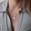 Joyería europea y americana lentejuelas de la suerte 8 cadena multicapa perla combinación de pedrería larga traje collar corto al por mayor