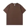 Camiseta masculina de algodão de alta contagem e peso pesado, 260g, algodão puro, corte solto, mangas curtas, personalizável, estilo unissex, disponível em várias cores, com uma sensação substancial de algodão
