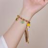Nueva Pulsera de Cuerda de Mano de los Cinco Dioses de la Riqueza de Xizang Tejida a Mano Cuerda de Pulsera Thangka Dios de la Riqueza Tara Verde Zakiram Pulsera