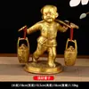 Figura de niño de la fortuna de latón, Decoración para el hogar, Adorno de interior, Pieza de exhibición para sala de estar