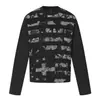 Ropa Vintage Yidao Otoño 2026 Nuevo Retro Americano Moderno con Estampado de Estrellas Rayadas Desgastadas Camiseta de Manga Larga con Cuello Redondo