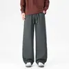 Ropa para Hombre Maple House / 2026 Primavera/Otoño Nuevo Lyocell Holgado Recto Pierna Ancha Simple Versátil Casual Pantalones Curvos