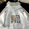 Sudadera con capucha estampada estilo étnico retro americano para hombre y mujer en otoño, con forro polar y engrosada, chaqueta con capucha casual para pareja
