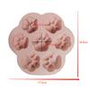 Molde de silicona de 7 piezas con forma de garra de gato, molde para pastel de arroz, molde para suplemento alimenticio para bebés, utensilio de cocina para hornear