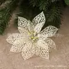 Guirnalda de Navidad de Flores Huecas Artificiales de 10 cm Decoración de Árbol de Navidad de Ratán Flor Decoración de Evento Festivo