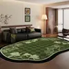 Tapete de Boucle Estilo Vintage, Cobertura Completa para Áreas Grandes, Tapete Retro para Sala de Estar de Uso Doméstico, Resistente a Manchas e Fácil de Manter, Protetor para Pés de Mesa de Centro e Mesa
