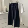 Calça Cargo Casual de Caimento Fluido, Perna Larga, para Mulheres Plus Size, Nova Coleção de Outono, para Meninas Plus Size, Cintura Alta, Solta, Emagrecimento, Comprimento Nove Pontos