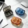 Mini Caja de Pastillas Portátil con Compartimentos Temporizados para Mañana, Mediodía y Noche para Personas Mayores, Viajes al Aire Libre, Sellada, a Prueba de Polvo, Pequeña Caja de Pastillas