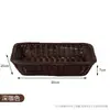 Cesta para bollos al vapor cesta para el hogar tejido de ratán hecho a mano cesta de bambú cesta rectangular de almacenamiento tejida de bambú cocina para guardar bollos al vapor