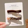 Pinza para el Cabello con Estampado de Leopardo Dulce y Fresca Estilo Coreano Pinza para Flequillo Lateral Pinza para el Cabello Exquisita de Gama Alta Venta al por Mayor