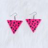 Pendientes geométricos de cinta vintage con estampado de leopardo pendientes simples redondos Triángulo Cuadrado pendientes con estampado de cebra pendientes mujer