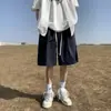 Casaco de verão masculino fino transfronteiriço, marca retrô moderna estilo japonês, shorts de cinco pontos, simples e de corte solto, shorts esportivos casuais