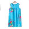 Pijama de Verão para Mulheres de Meia-Idade e Idosas, Vestido de Tamanho Grande, Camisola, Vestido Casual Sem Mangas de Princesa que Pode Ser Usado Fora (Cor aleatória)