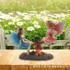 Amazon creativa resina flor hada jardín hada estatua micro paisaje decoración decoración decoración al por mayor