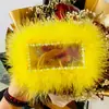 Caja de pestañas de plumas de punto de fábrica moneda puede ser impresa logoImpresión 3D un par de soporte de banda caja de pestañas joyería