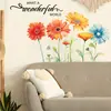 Br0633E Hermosas Flores Autoadhesivas Pegatinas de Pared Ins Coloridas Crisantemo Foto Hogar Habitación Habitación Infantil Pegatinas de Decoración