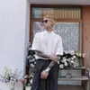 Meia gola alta meia manga assentamento camisa na moda bonito all-match top verão manga curta T-shirt dos homens ins estilo coreano simples casual