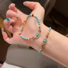 Estilo Retrô, Luxo Leve, Sensação de Alto Padrão, Pulseira com Contas Verdes de Estilo Étnico, Novo Estilo Chinês, Artesanato Antigo, Realça a Pele, Pulseira Simples para Mão
