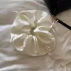 Scrunchie de Cetim com Laço Grande, Estilo Ballet Francês de Luxo, Acessórios Elegantes para Casamento de Noiva, Adorno de Cabeça