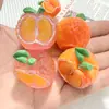 Acessórios de Resina Laranja Frutada Estéreo Simulado Decoração DIY Caixa Surpresa Bolsa Chaveiro Micro Paisagem Mesa Pequenos Enfeites