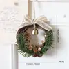 Guirlanda Mini Estilo Ins de Natal Pendurador de Porta Decoração de Carro Decoração de Janela de Casa Vinha de Sino de Boas-Vindas para Ambiente