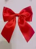 Fita de Cetim com Renda Vermelha e Laço 13X15Cm Decoração de Natal Vermelho Chinês Boa Qualidade