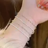 GYMPI Pulsera de Doble Capa de Arroz Moda Lujo Ligero Diseño Simple de Nicho Lujo Ligero de Gama Alta Combinable Brillante