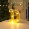 Luces de Letras LED Espejo Dorado Transfronterizas, Números, Inglés, Sorpresa Romántica de Propuesta, Luces Decorativas para Escena de Confesión
