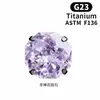 Arete de Hélice F136 Titanio Forma de Flor Zirconia de 6 mm Arete de Hueso de la Oreja Arete de Lóbulo Arete Coclear Joyería para Piercing Corporal Cuerpo de Aleación de Titanio G23