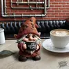 Gnomo de Bebida de Café Tridimensional Novo Transfronteiriço Decoração de Casa Ornamento de Mesa Artesanato de Resina