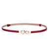 Cinturón Fino de Cuero para Mujer con Perlas, Decoración de Moda Estilo Ins, Adecuado para Trajes, Abrigos, Vestidos y Camisas, Cadena de Cinturón Estilizadora de Cintura