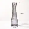 Vaso de Vidro Colorido com Listras Verticais Estilo Europeu de Luxo Leve Ins para Sala de Estar Vaso para Flores Frescas Decoração de Arranjo de Flores Ornamento