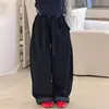 Conjunto de Primavera y Otoño para Niñas 2026 Nuevo Estilo Niña Grande Estilo Coreano Top Falso de Dos Piezas Pantalones de Pierna Ancha Conjunto Casual de Primavera