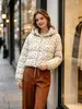 Moda feminina transfronteiriça ZA, nova coleção outono/inverno 2026, estilo europeu e americano, quente, jaqueta curta de algodão de três cores com bolinhas para mulheres