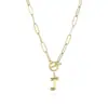 Collar con Letra Europea y Americana Transfronterizo Chapado en Oro Real Tendencia Hip-Hop Europeo y Americano Colgante de 26 Letras Inglesas al por Mayor