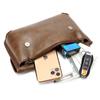 Bolso de hombro retro para hombre, moderno bolso cruzado de moda, informal, retro, pequeño, de cuero sintético, ligero, para teléfono móvil