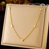 Moda Transfronteriza Multielemento Simple Cadena Sola Gargantilla Cadena Clavicular Acero Inoxidable Chapado en Oro Joyería Básica Collar