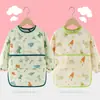 Delantal Infantil Impermeable y Resistente a Manchas de Manga Larga para Comer, Protección de Cuerpo Completo, Longitud Extendida, Adecuado para Niños y Niñas en Preescolar