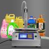 Máquina llenadora de líquidos enlatados de aceite comestible, detergente para ropa, automática, cuantitativa, pequeña, L17, de gran flujo, en stock