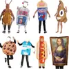 Halloween Crianças Cocô Barata Cachorro-Quente Macarrão Instantâneo Mural Biscoito de Leite Robô Personagem de Palco Role Play