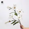 Venta Directa de Fábrica, Flores Artificiales de Magnolia de PU con Tacto Real, Flores Falsas para Ambientes de Estilo Tradicional, Decoración de Mesa de Café para el Hogar, Accesorios para Arreglos Florales