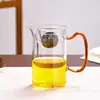 Taza de té de cristal taza de té con separación de té taza filtrable taza justa libre y sin restricciones taza de té mar de té resistente a altas temperaturas taza justa