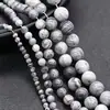 Fornecido Diretamente pelo Fabricante, Contas Soltas de Pedra Natural, Acessórios para Joias DIY, Contas para Pulseira, Contas Redondas de Pedra de Mapa Imitação, Produtos Semi-Acabados