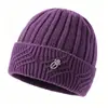 Novo chapéu de lã de inverno feminino para meia-idade e idosos, quente, forrado com fleece, chapéu de tricô espesso, chapéu à prova de vento e frio para mães