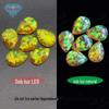Huagang Gema Pera Forma Artificial OPALA Pedra Bruta Face OPALA Cor OPALA Gema Base Plana Face Lisa FI08