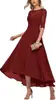 Vestido de Festa Formal Elegante com Aplicação de Renda Meia-Manga Chiffon Vestido de Noite para Convidados de Casamento