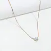 Collar Colgante de Amor Más Vendido Transfronterizo para Mujer, Lujo Ligero, Versátil Cadena para Clavícula de Circonita de Cristal Corazón de Melocotón, Joyería al por Mayor