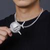 Europeu e Americano ins Explosões Estelares tubarão Pingente Cheio de Zircônia Personalidade Tendência Hip Hop tubarão Colar Masculino Dourado Austrália Joias