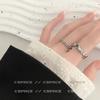 Anillos de Zirconia Coloridos de Moda para Mujer, Anillos Ajustables Elegantes y con Estilo en Forma de Corazón para el Trabajo Diario, Anillos para el Dedo Índice Estilo Ins